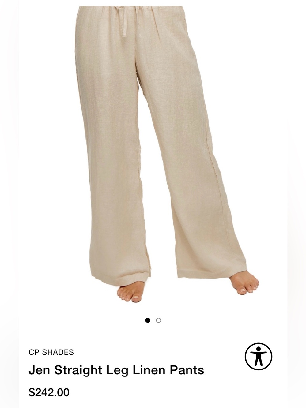 CP Shades Tan Linen Pants